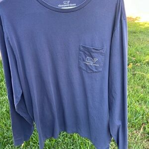 Vineyard Vines Men's Navy Long Sleeve Tee